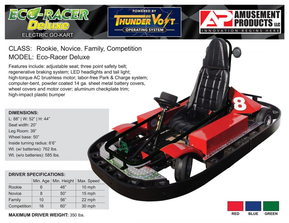 Thundervolt Electric GoKarts Amusement Products